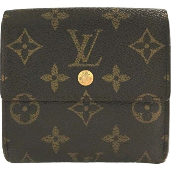 386139T Louis Vuitton Wallet Portefeiulle Elise Brown Monogram - Picture 1 of 9